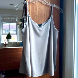 Ann Taylor Velvet Camisole in Silver Gray, Y2K